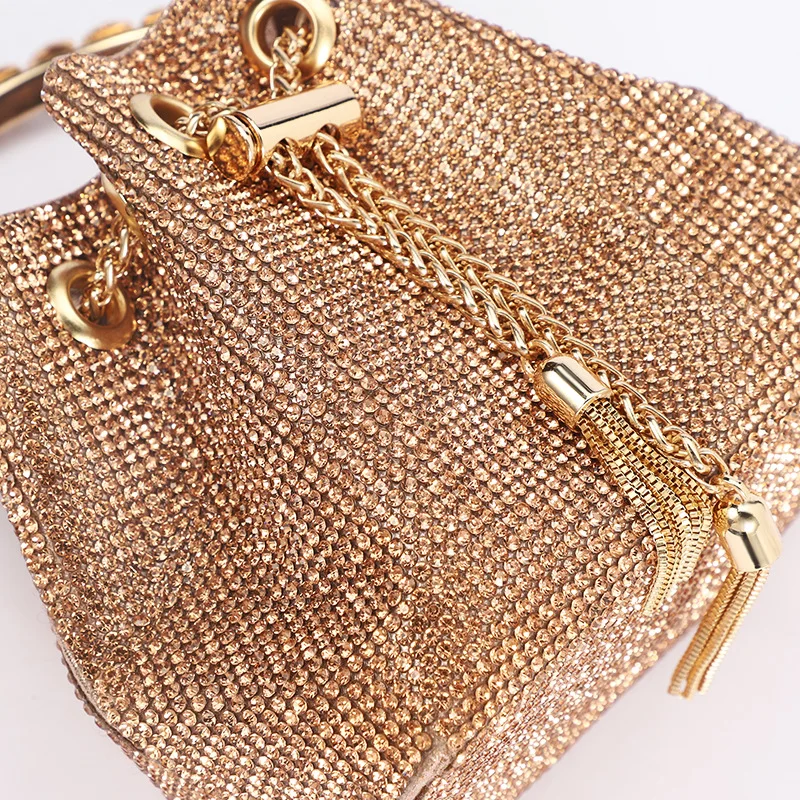 Borsa a tracolla a secchiello da donna di moda con borsa da sera con strass per borsa da sposa da donna borsa da ragazza pochette da donna Bolsos