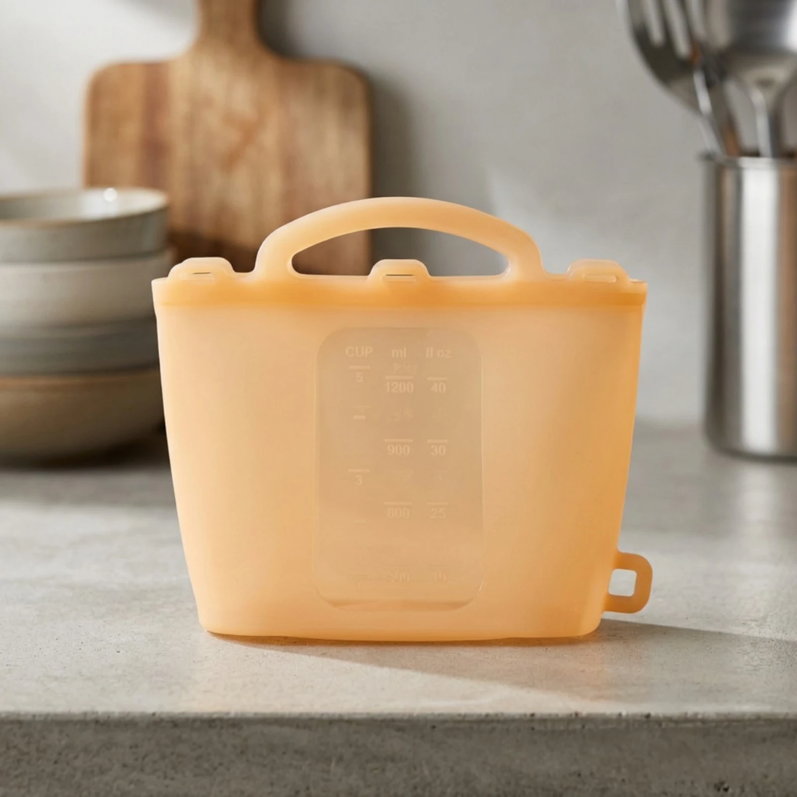 Silicone Tote Translucent Tote Bag with Handle Silicone Bag Easy-to-Clean Quick-Drying for Beach, Pool