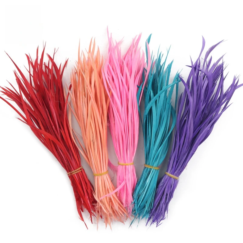 

Wholesale Colorful Goose Feathers 13-17cm for Needlework DIY Crafts Jewelry Making Stripe Plumes Holiday Decorations