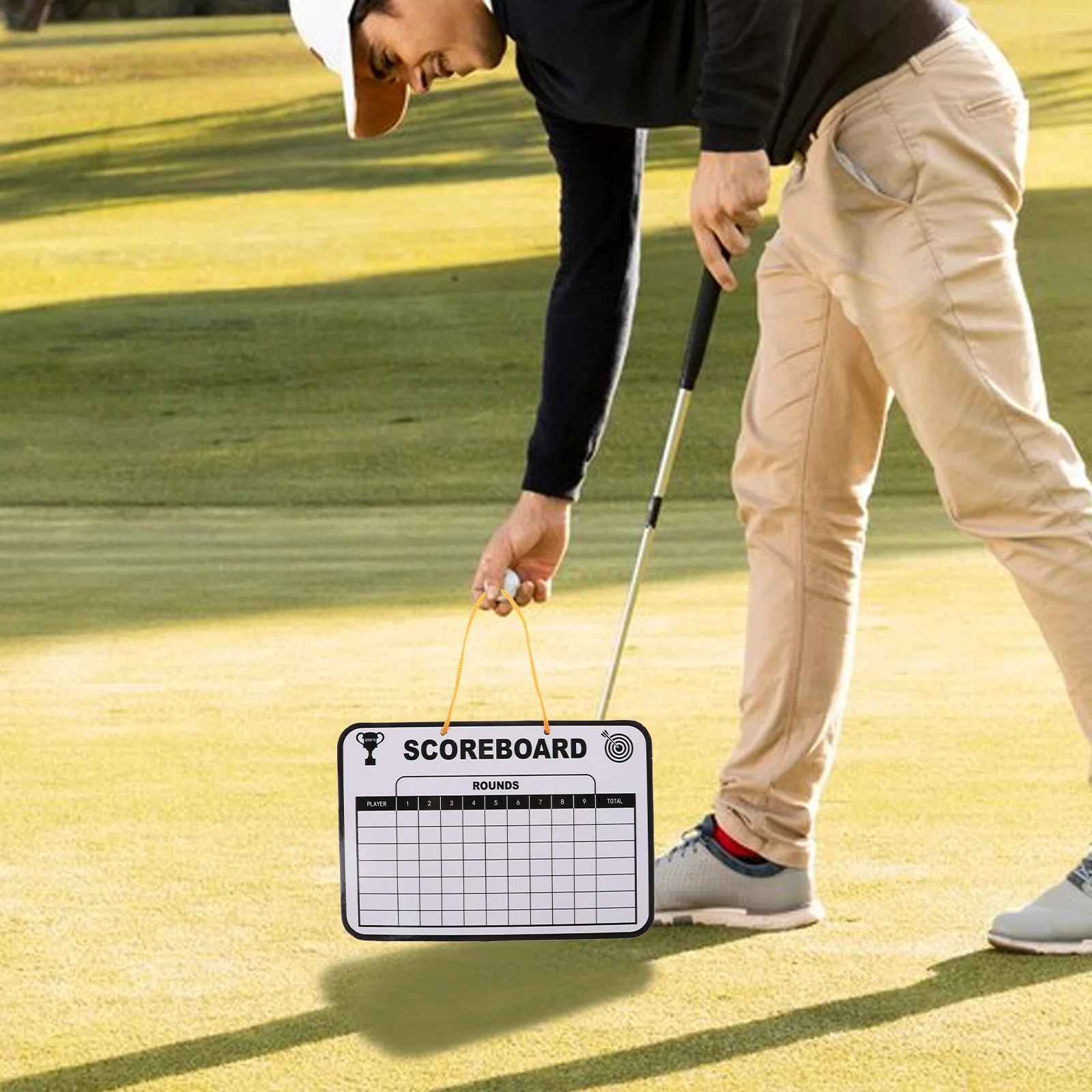 

1 set 1 Set Golf Scoreboard Double-Sided Dry Erase Board Reusable Portable Cardboard Writing Message Coaching Tool For Outdoor