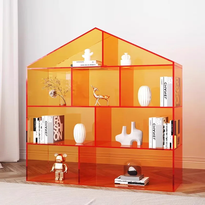 

Customized acrylic display rack, shoe bag, clothing store luxury goods storage cabinet, transparent bookshelf