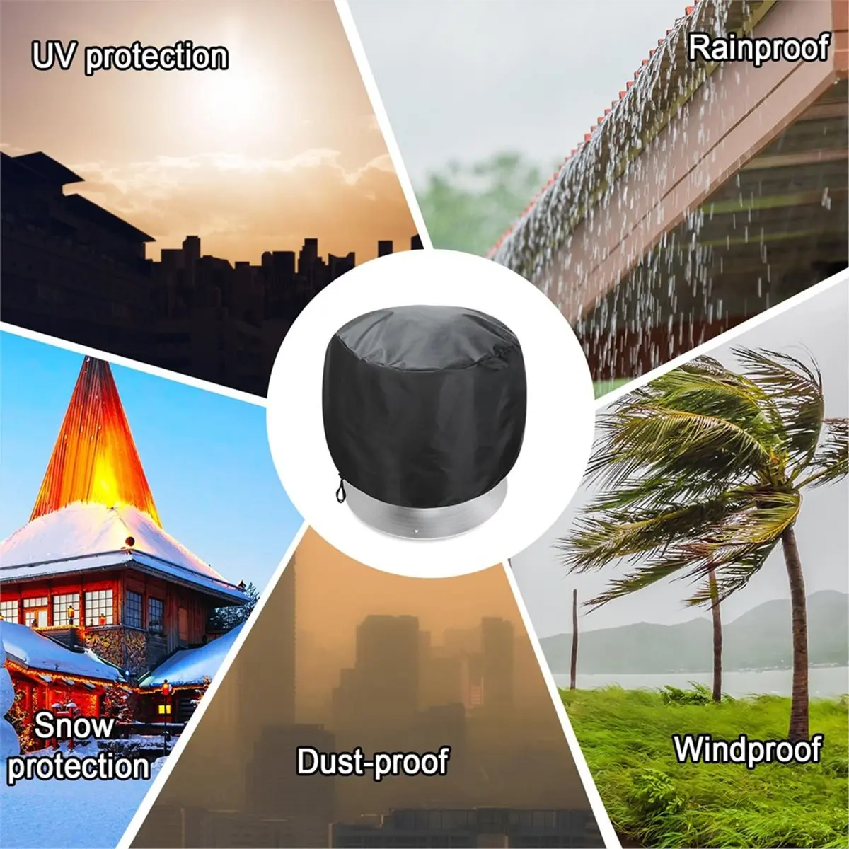 ABKM 4Pack Wind Turbine Roof Vent Cover 20