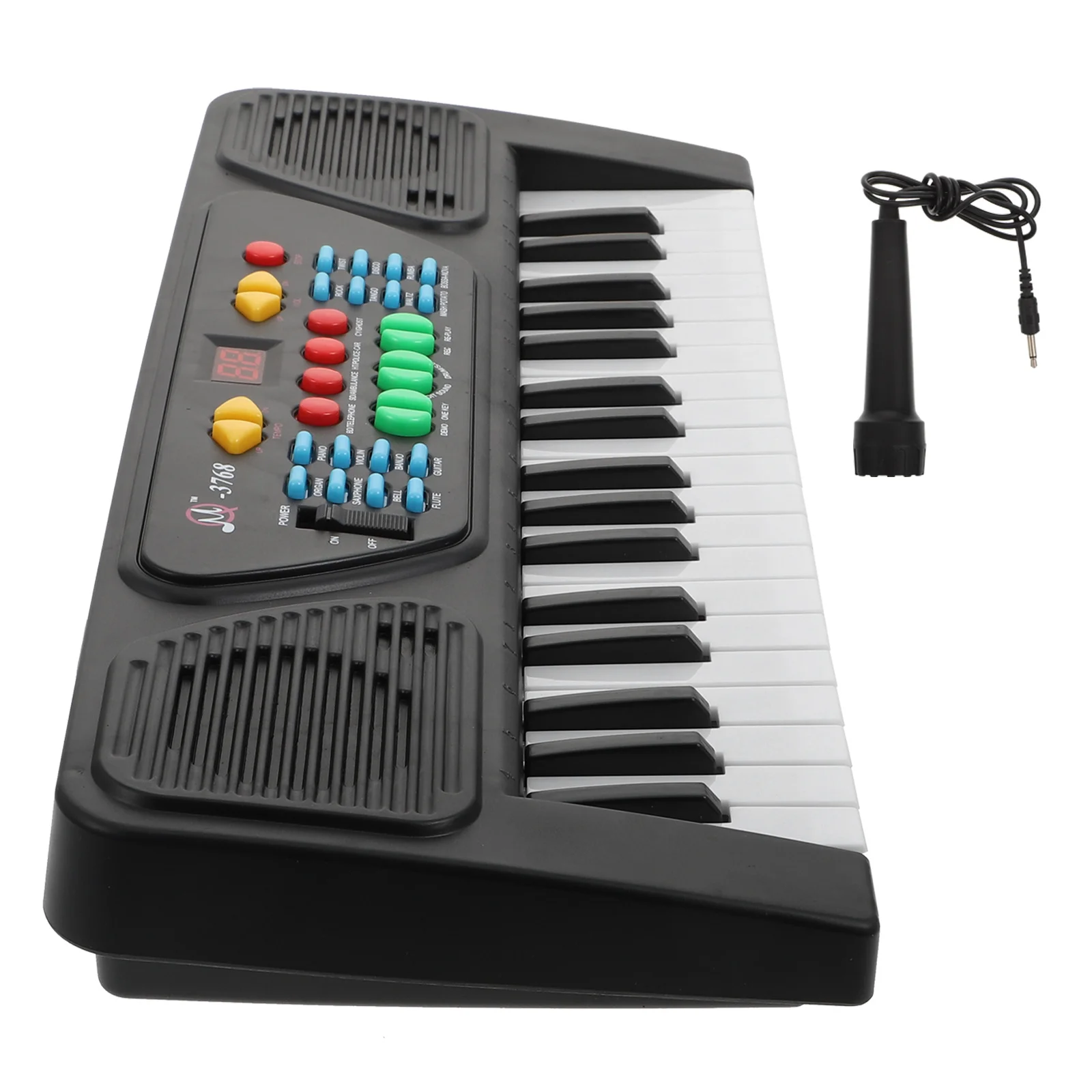1Set Electronic Piano Educational Music Keyboard Black Compact Portable Lightweight 37 Keys Electronic Organ for Toddler Music