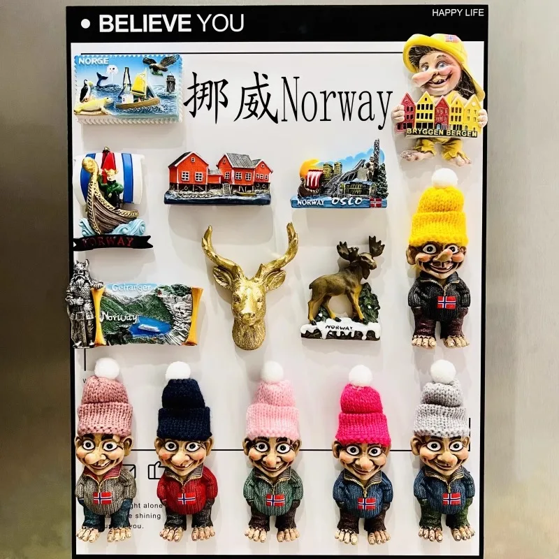 Норвегия 3D магниты на холодильник орнамент туризм сувенир смола магниты на холодильник коллекция наклеек ремесленный подарок украшение дома