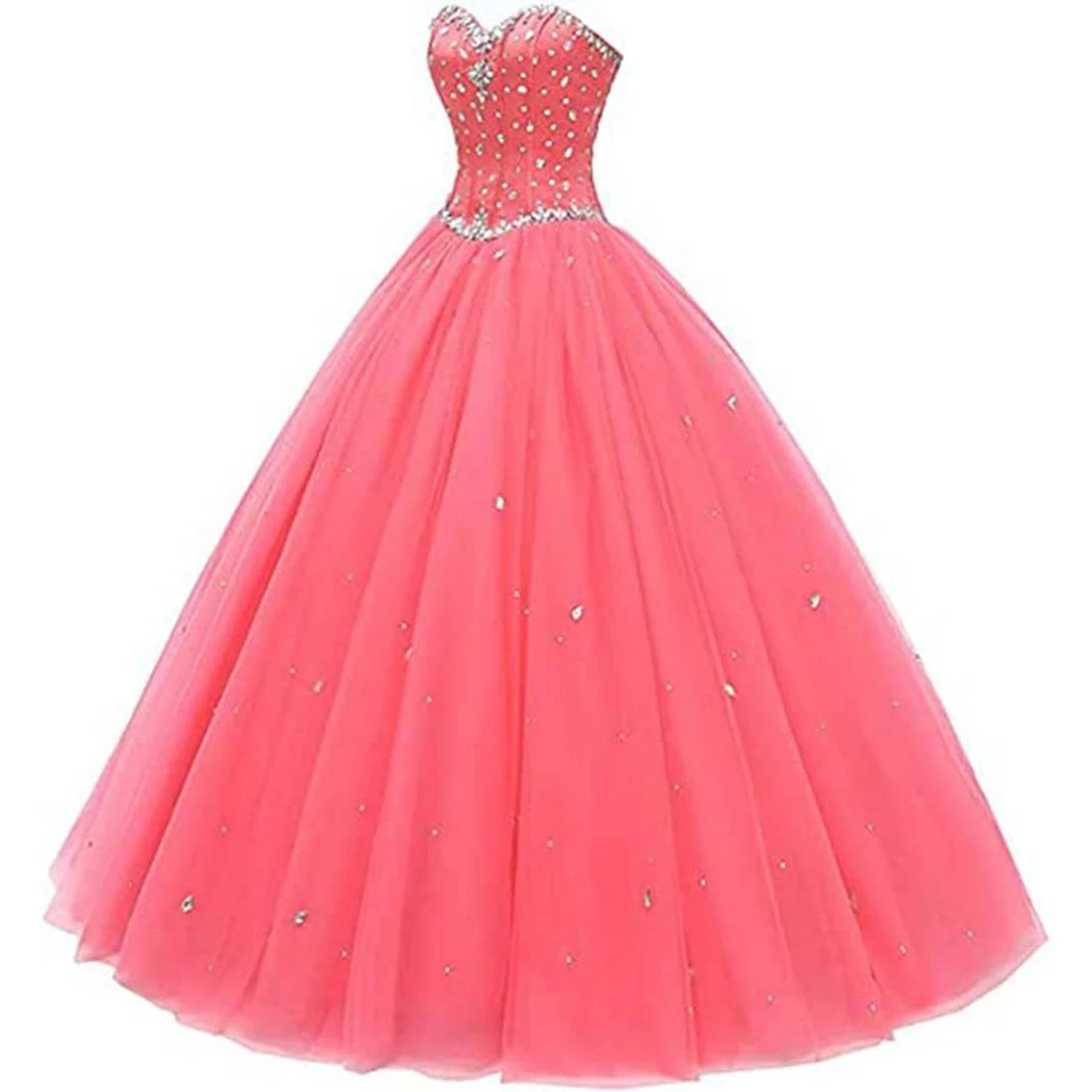 Women's Sweetheart Ball Gown Tulle Quinceanera Dresses Prom Dress Customized