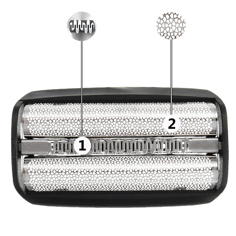 30B มีดโกนใบมีดสําหรับ Braun 310 5742 5743 195 197S 199, FIX400 4735 4736 4737 เปลี่ยนเครื่องโกนหนวดตาข่ายสีดํา