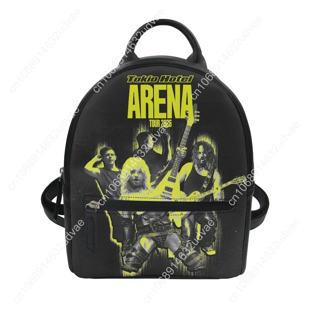 Germany Rock Band Tokio Hotel Custom Backpack Purse Women Carter Schoolbags Double Shoulder Bag Mini Daypack Leather Travel Bag