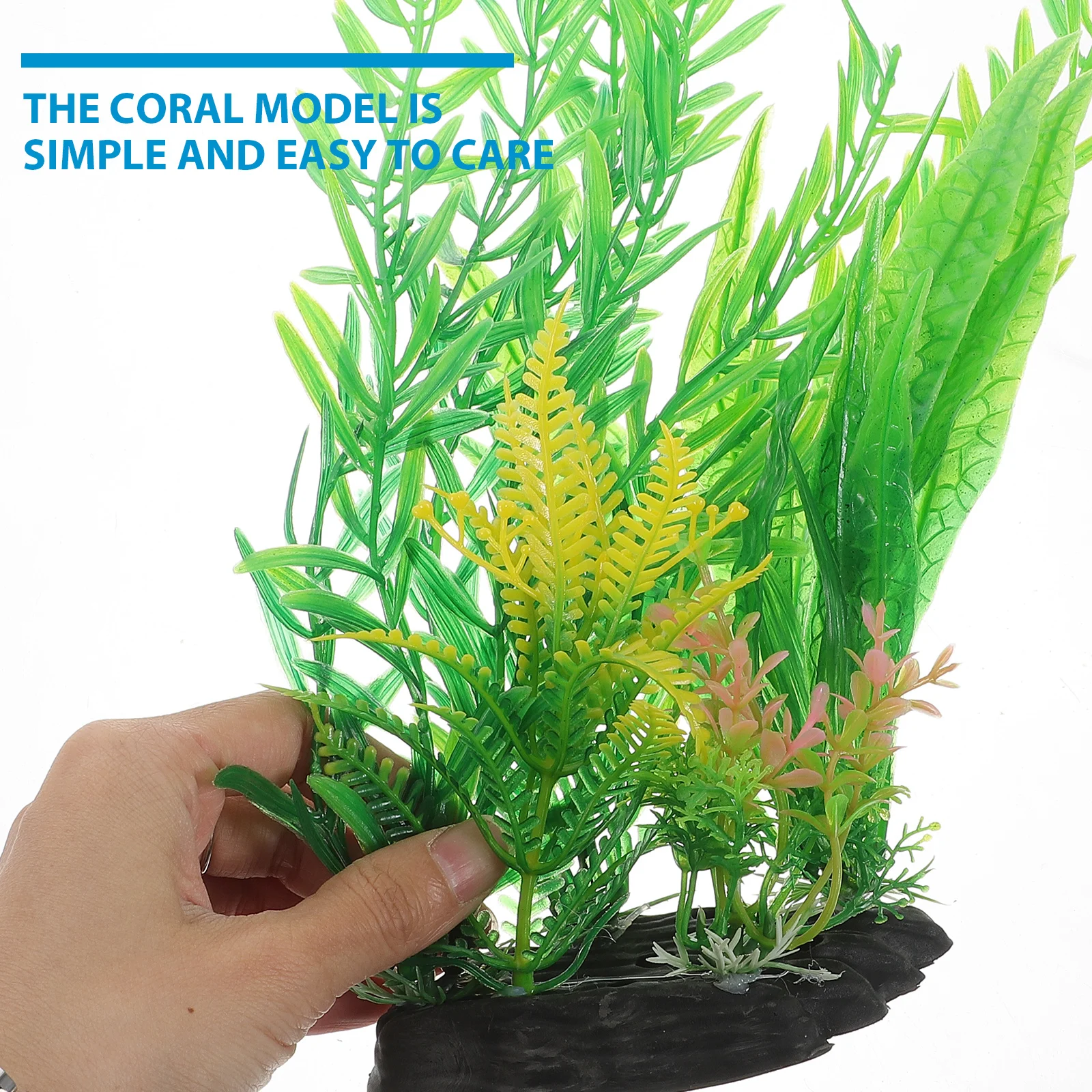 

2 Pcs Fish Tank Aquatic Decoration Aquarium Plant Desktop Betta Fake Accessories