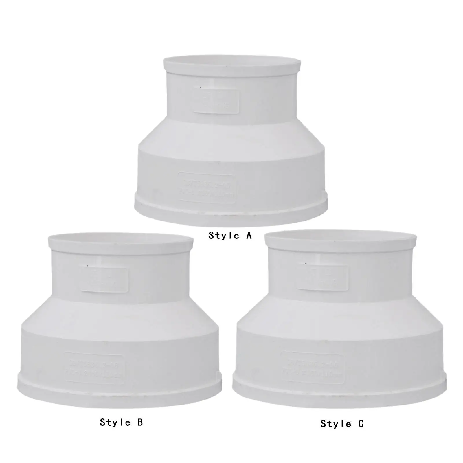 Air Pipe Adapter Accessory Lightweight Duct Reducer Pipe Connector for Ventilation System Hotel Wear Resistant Easy to Install