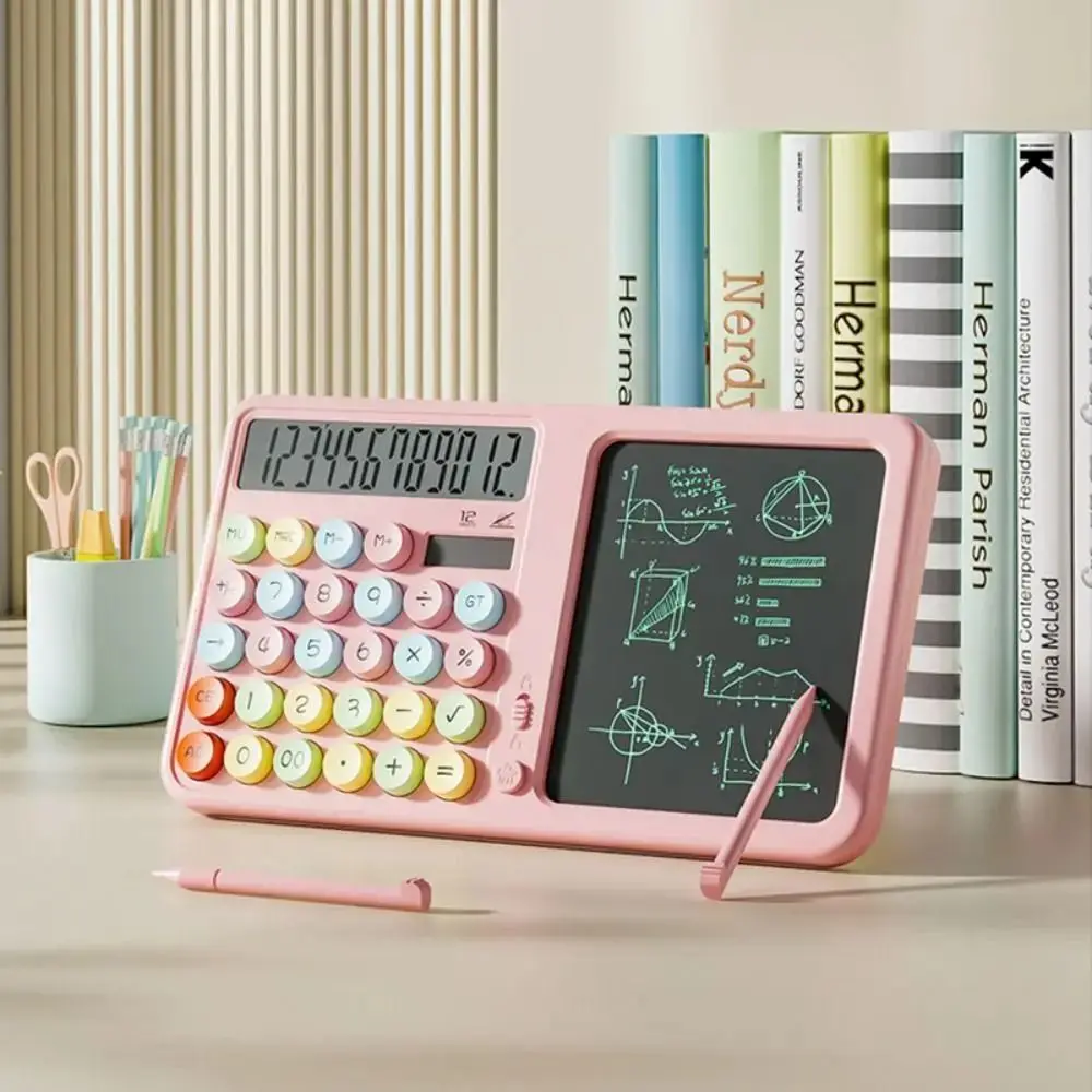 

Large Display Calculator with Notepad Eye Protection Screen 12 Digits Function Calculators with Tablet Multi-Functional
