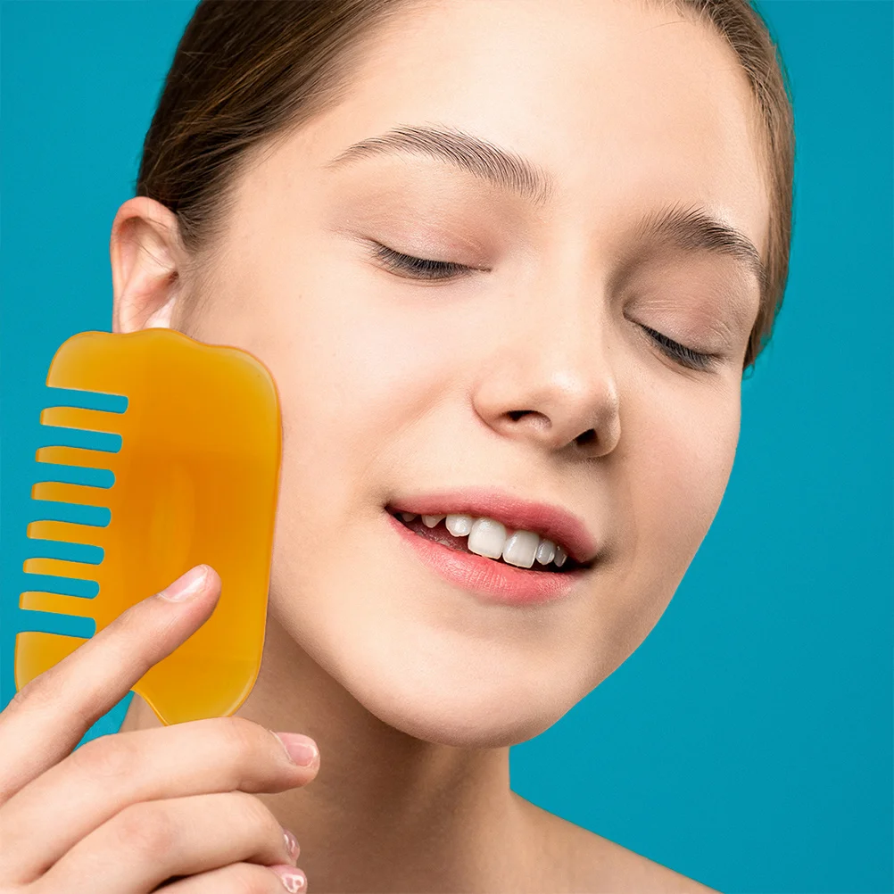 

2 шт., расческа для терапии головы, многоцелевой соскабливающий массажный инструмент Гуа Ша для кожи головы, расслабления ума, улучшения кровообращения, облегчения борита