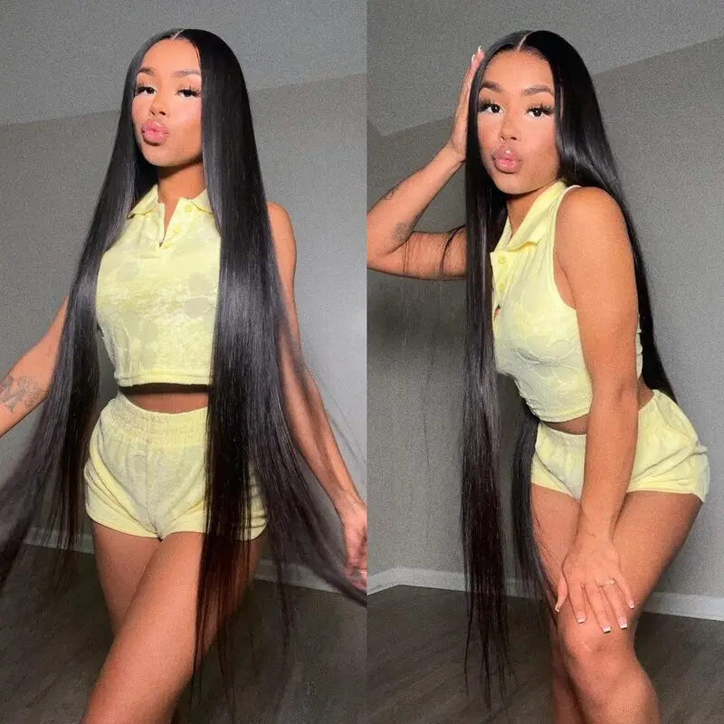 13x4 Bone Straight Lace Front Human Hair Wigs For Natural Black Women Brazlian Virgin Human Hair Wig Pre Plucked With Baby Hair