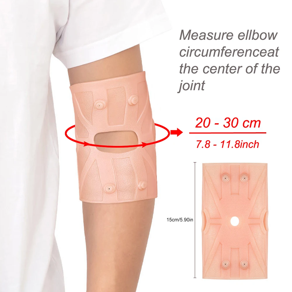 1/2 szt. Żel silikonowy magnetoterapia orteza łokcia kompresyjny rękaw podtrzymujący ulgę w bólu stawów, tenisowa orteza łokcia, łokieć golfowy
