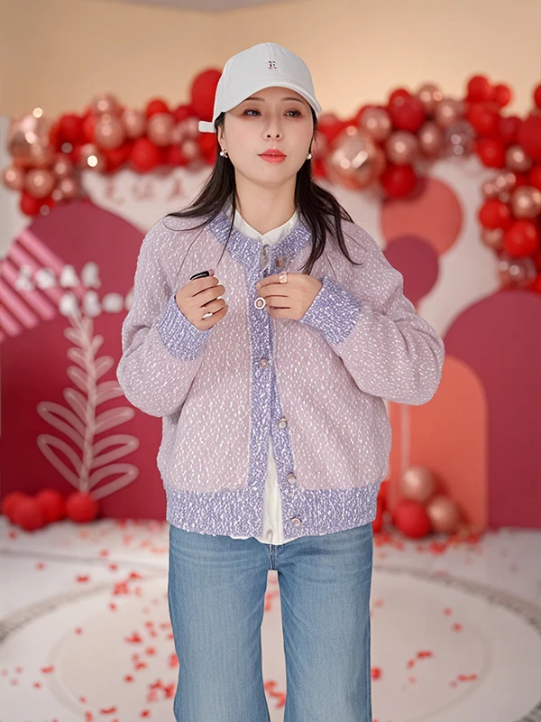 

Soft Knitted ort Cardigan Women's Faion Spring 2026 Casual Sle Cotton Blend Warmth Outerwear round Ne Button Closure