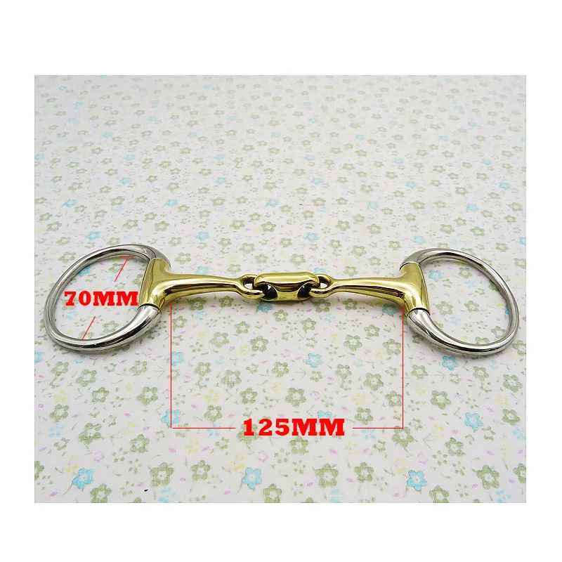 135mm Rvs Paard Gag Bit Chew Harnas Taffle Bite Losse Ovale Link Mondstuk Paard Training Paardensport Apparatuur