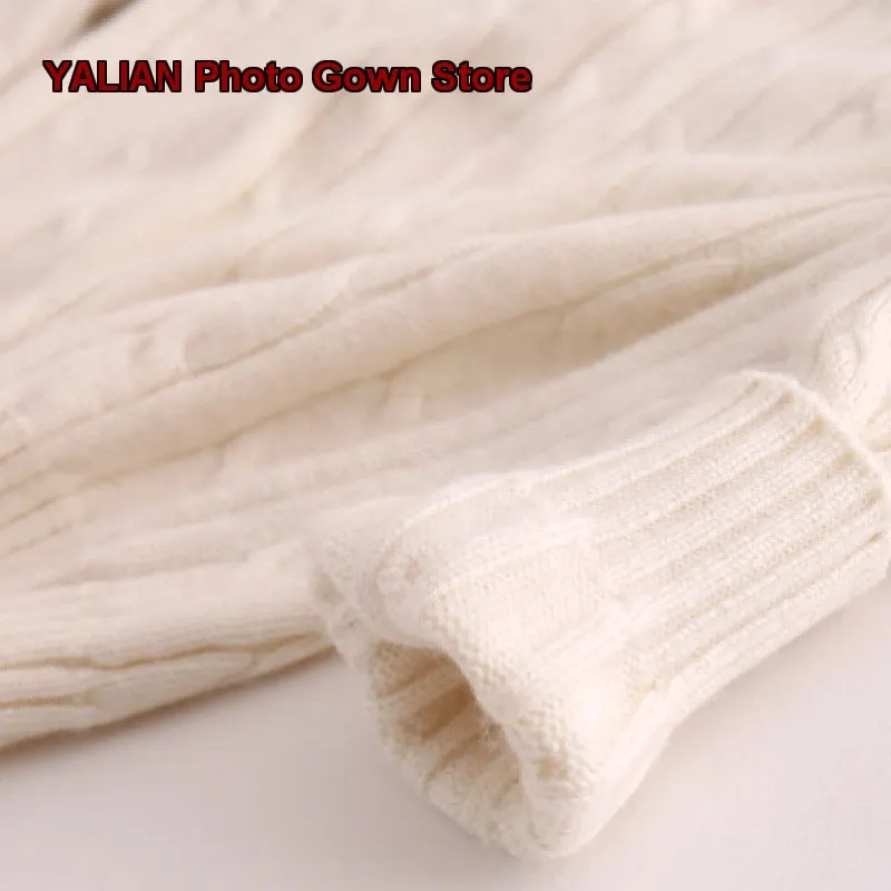 Girls Boys Knit Base Layer Top Kids Autumn Winter Cashmere Solid Color Thickened Warm Red White Older Kids