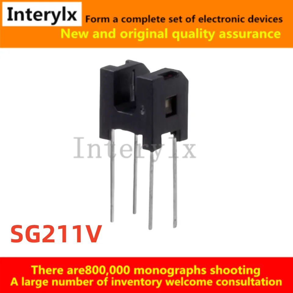 10Pcs/Lot new SG-211V SG211V transmissive photoelectric sensor slot width 2mm photoelectric switch wavelength 940nm