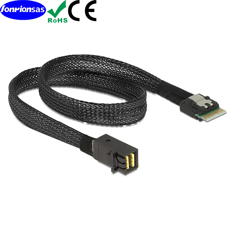 LONRIONSAS#PCIE4.0 Mini SAS HD SFF-8643 36PIN to Slimline SAS SFF-8654 4i 38P cable