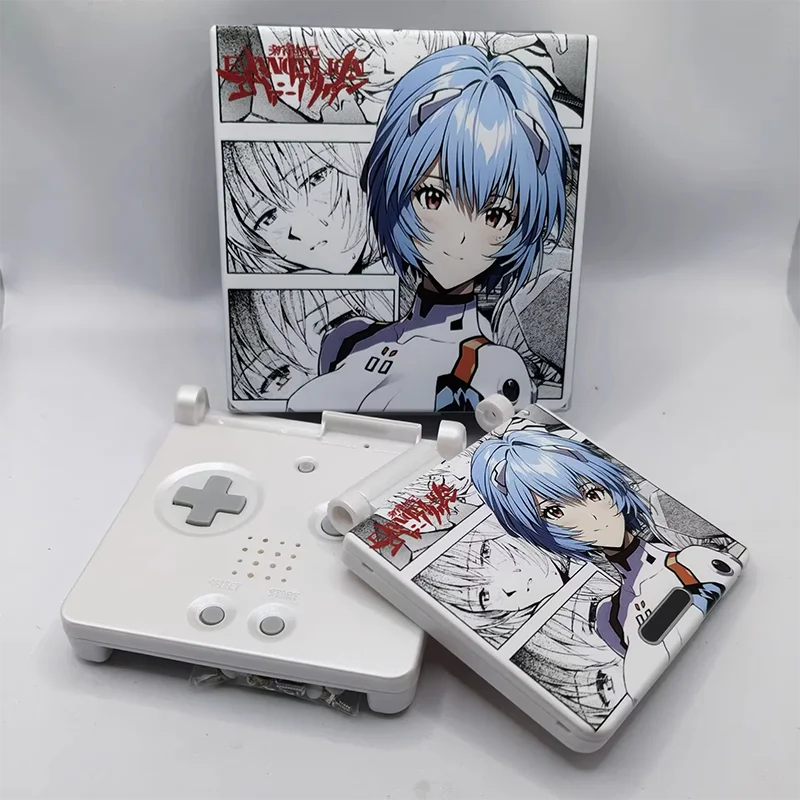 GBA SP Limited Edition Hülle mit Box: EVA Rei und Asuka | UV-Verfahren Mattierte Ersatzschale – Detail 3