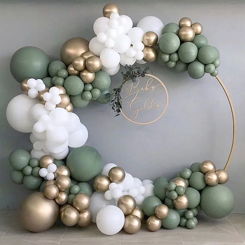 

Avocado Green Wedding Birthday Party Backdrop Baby Shower Diy White Holidays Dinner Table Decoration Sign Balloon Garland