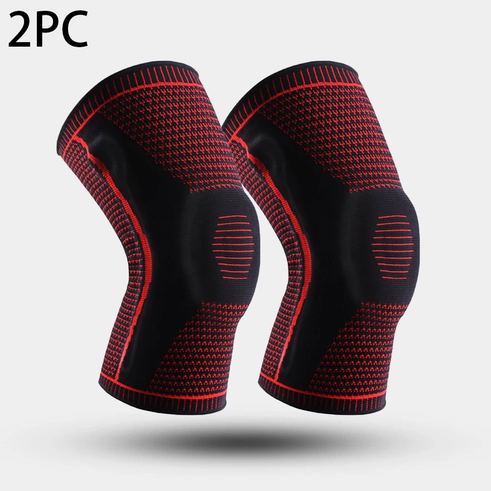 1/2 PC Knie Pads Strap Patella Mediale Unterstützung Meniskus Silikon Kompression Schutz Sport Knie Hosenträger Basketball Laufen Prot