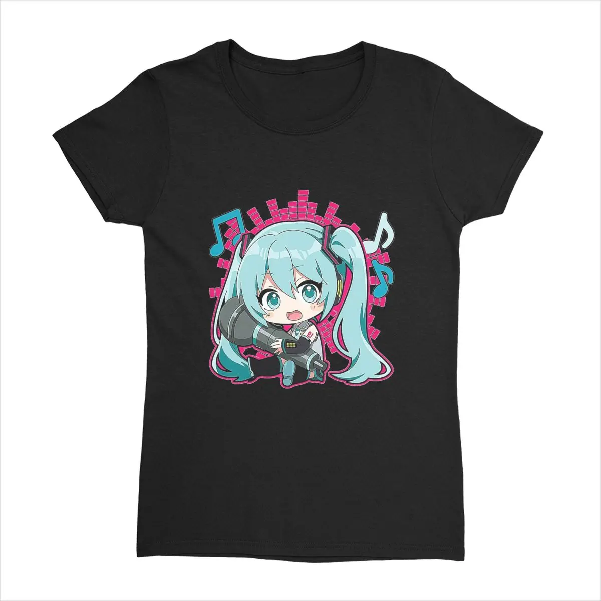 Oversized T-Shirt Hatsune Miku Cotton T-Shirts kawaii Fashion Tee Shirt for Couple Wholesale Beach Aesthetic Pattern Clothing