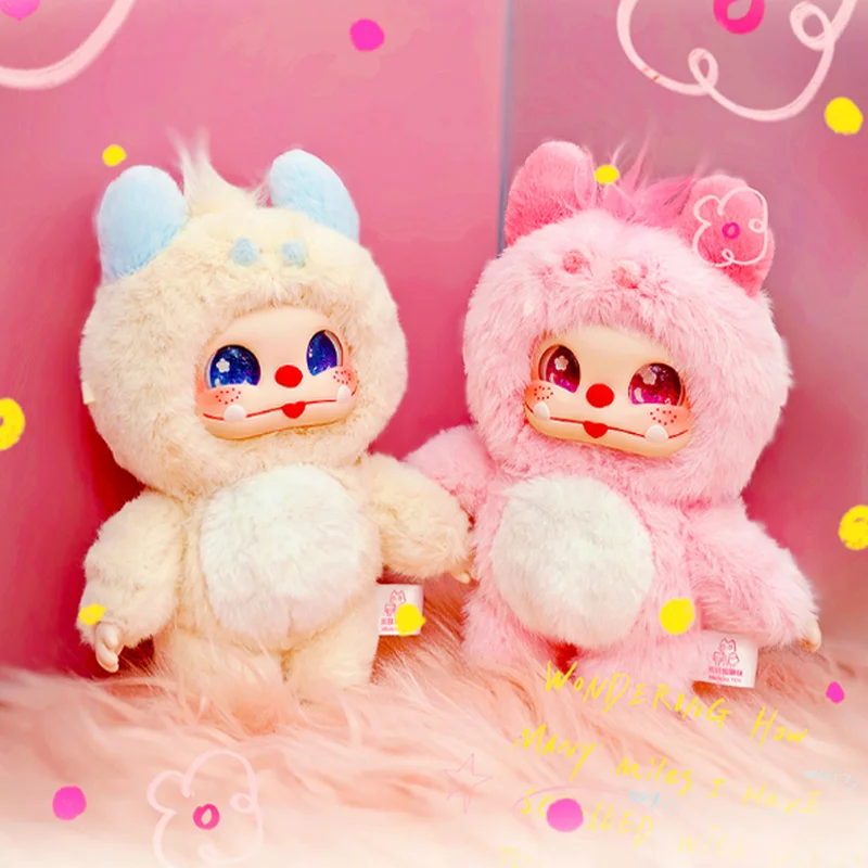 جديد حقيقي ثلاثة باو بونيني ندفة الثلج الجليد أفخم صندوق أعمى سلسلة أفخم الدمى قلادة لطيف على ظهره الفتيات مفاجأة هدايا عيد الميلاد