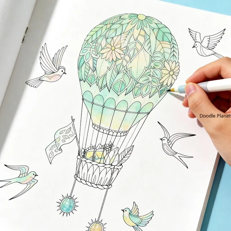 A Drawing Book To Pass The Time Dreamy Forest Patterns, Vivid Animal/Plant/Castle Patterns, Art Gifts, 24 Different Patterns