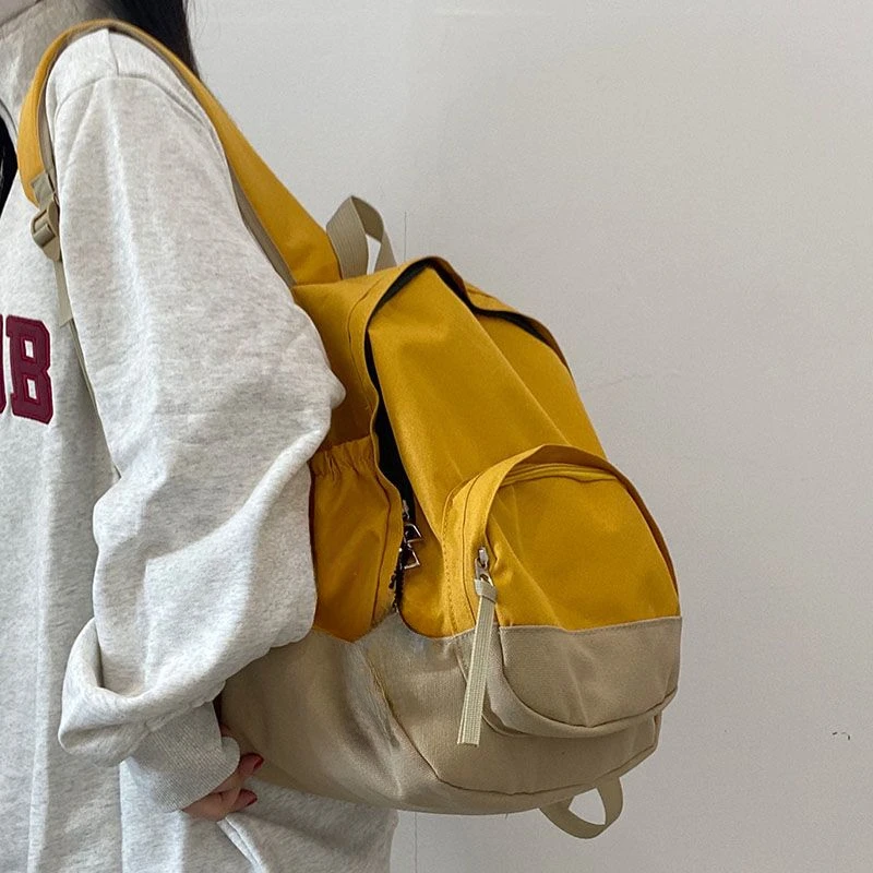 

Japanese Style No Print Style Simple Style Retro Junior High School Backpack Senior Sense Niche High School Girls