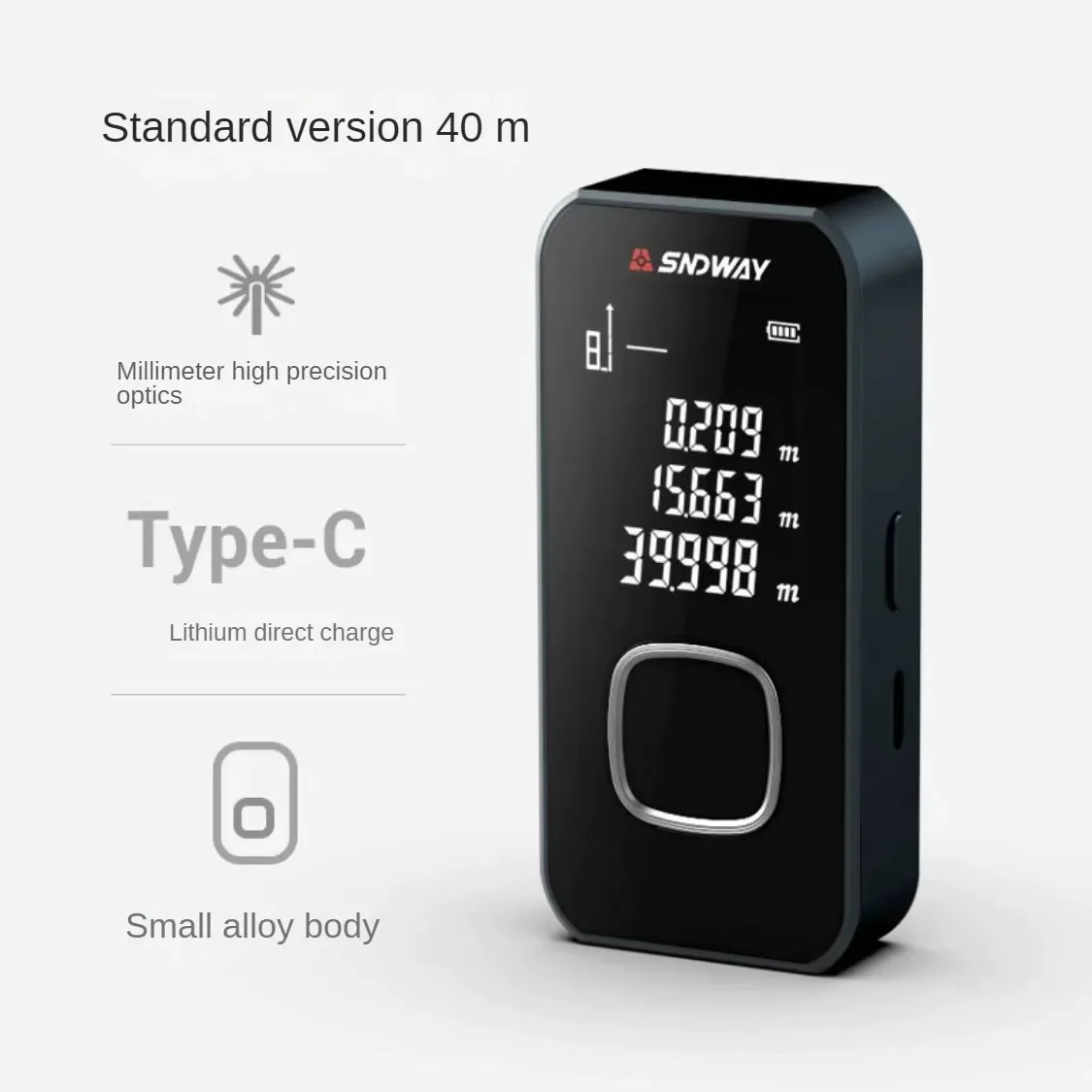 Mini Laser Distance Meter SNDWAY SW24A 25A 26A Digital Rangefinder LCD Screen Area Volume Perimeter Pythagorean Measurement