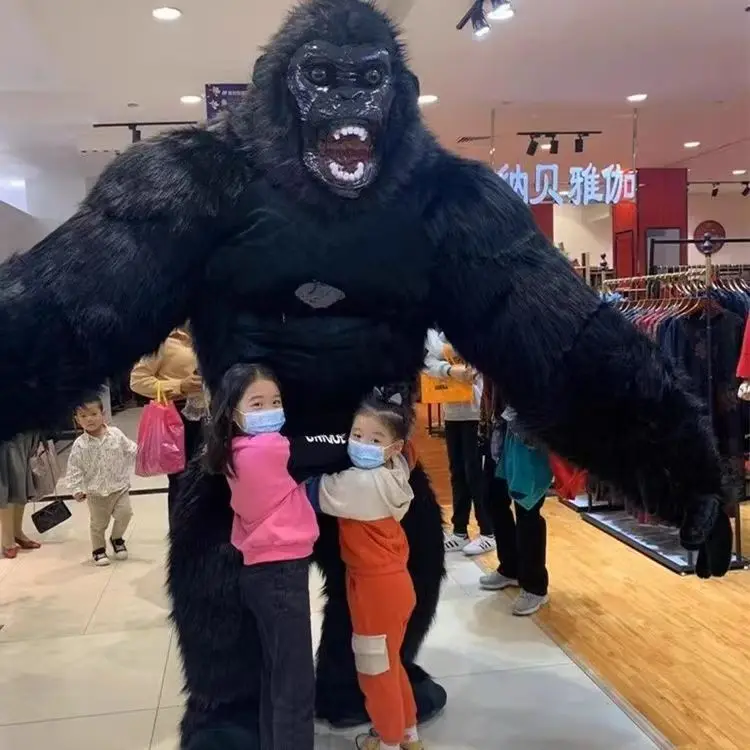 Disfraz inflable de King Kong para adulto, mascota peluda de felpa de Halloween, animal, vestido de Carnaval de Venecia, traje de gorila, 2026