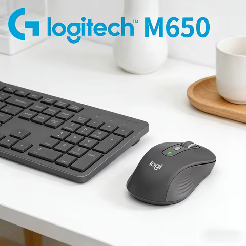 Logitech M650 Wireless Mouse, Bluetooth &amp; 2.4G Dual Mode, Silent Click, 24-Month Battery for Home Office Laptop PC