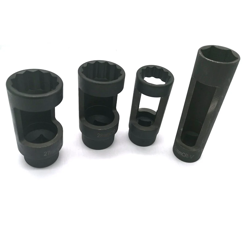 4PCS 1/2 Drive Oxygen Sensor Socket Fits All Vehicle O2 Removal And Installation Universal Puller and Removal Tool