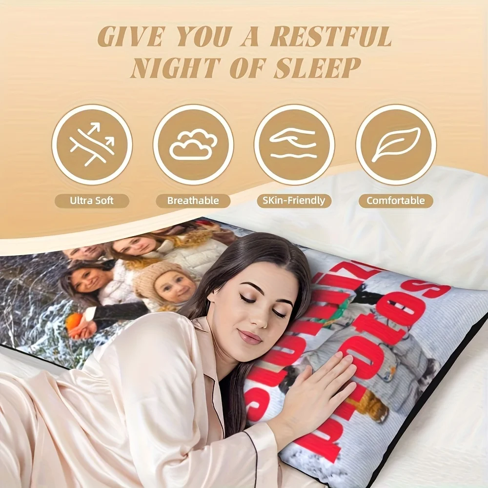 Upload Full Body Photo Custom Long Body Pillow Personalized Full Length Portrait Cushion Multi Sizes Soft Polyester Home Sofa Be