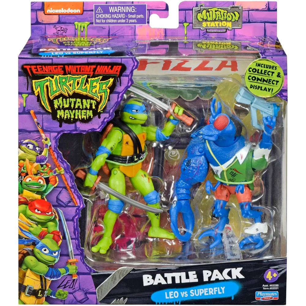 

Playmates Toys Teenage Mutant Ninja Turtles Mutant Mayhem Battle Pack Leo vs. Superfly
