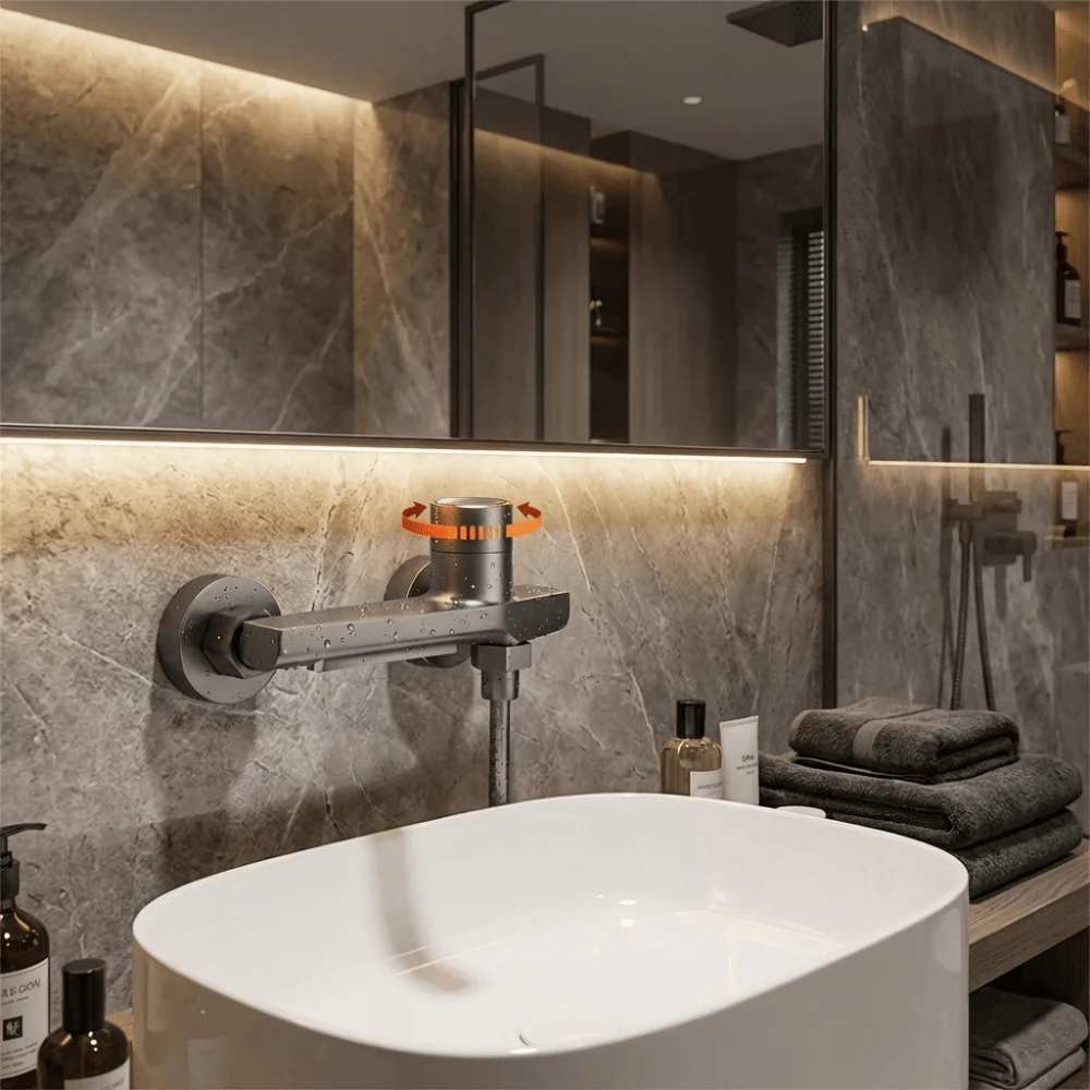 Durable Material 3-Way Bath Shower Mixer Valve Stable Performance Long Service Life Bathroom Shower System