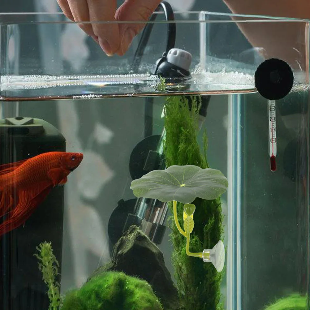 

2pcs Betta Fish Hammock Leaf Resting Pad Artificial Aquarium Plant Decor Simulation Lotus for Fish Tank Accessories Fish Hideout