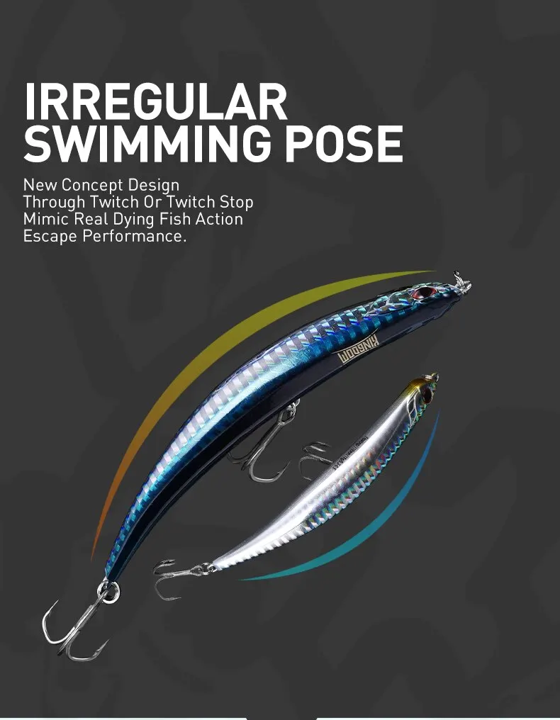 Kingdom Topwater Schwimmender Bleistift 110 mm/10 g 86 mm/6,5 g Künstliche Wobbeln Angelköder Jerkbaits Harte Köder Angeln für Wolfsbarsch – Detail 10