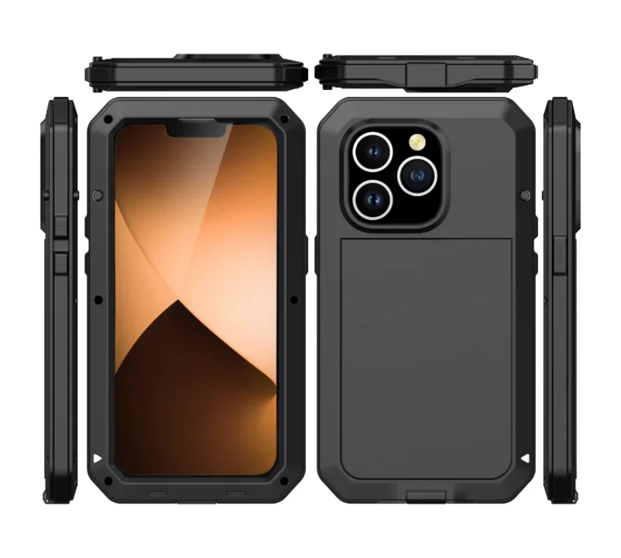 

Military Metal 360 Full Cover for iPhone 14 13 12 11 Pro Max XS XR X 8iPhone Shock and Drop Cover