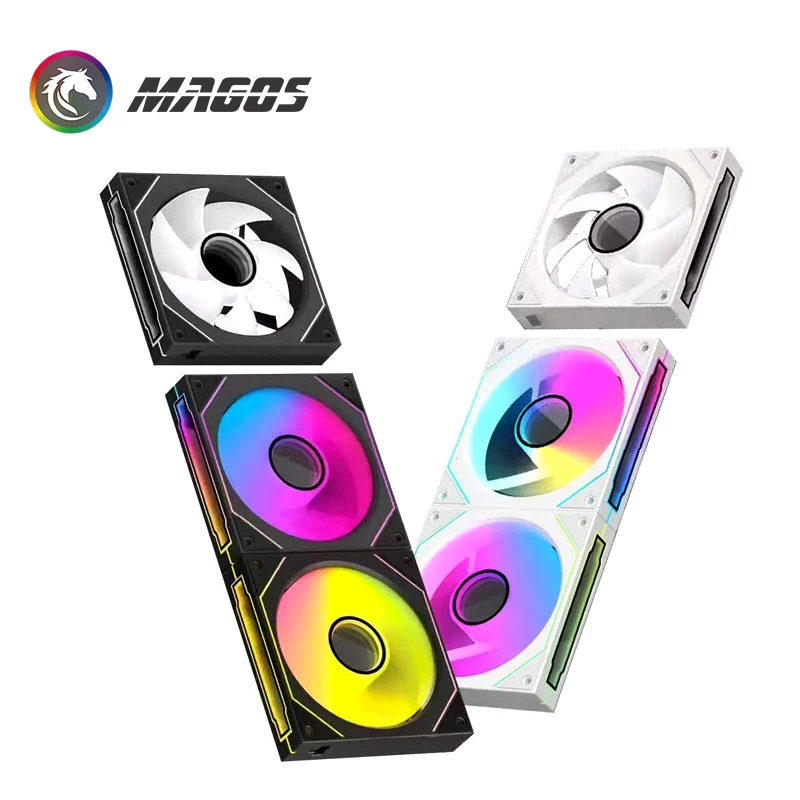 

Корпусный вентилятор RGB, бесконечное зеркало Uni, тройной пакет без кабеля, тип строительного блока, 3 шт./упак., обратное/переднее лезвие