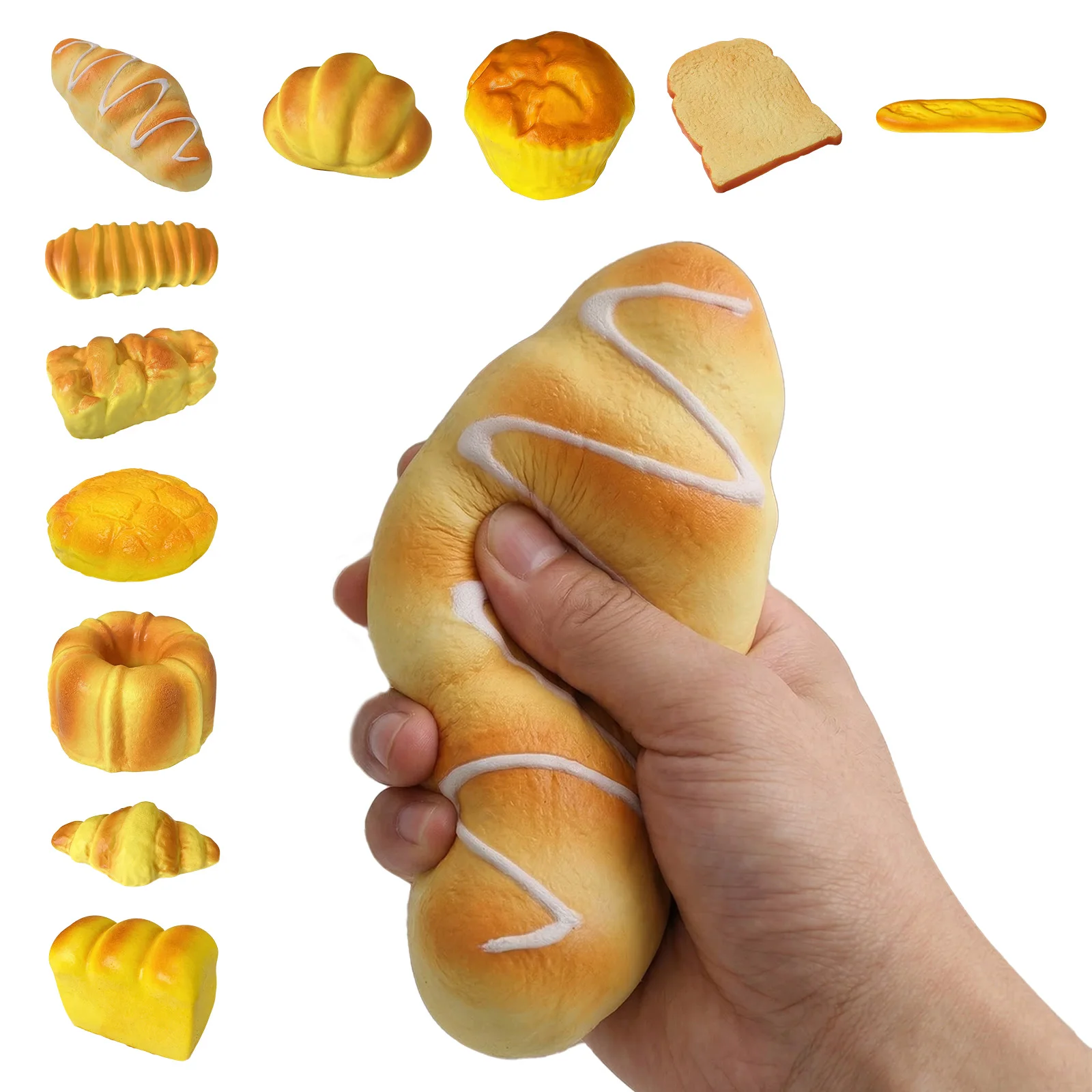 Realistic Bread Squishies Safe &  Bread Photography Props Cute & Kawaii Style for Kids Teens and Adults Party Favors