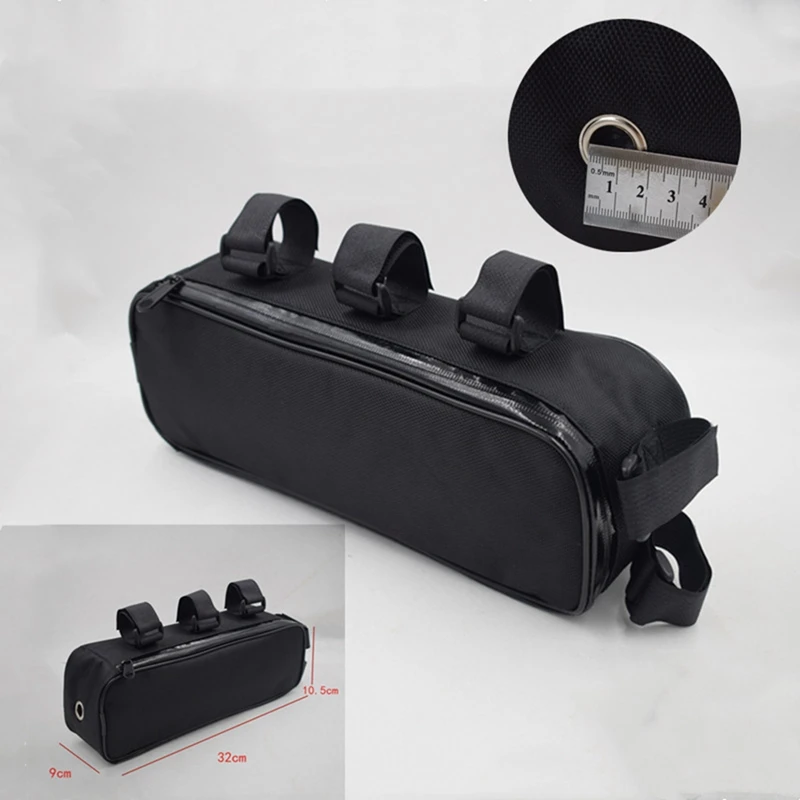 Bicycle Beam Bag Battery Controller Hanging Fixed Tube Frame Bike Bag Li-Ion Storage Waterproof 32X9X10.5Cm Cycling