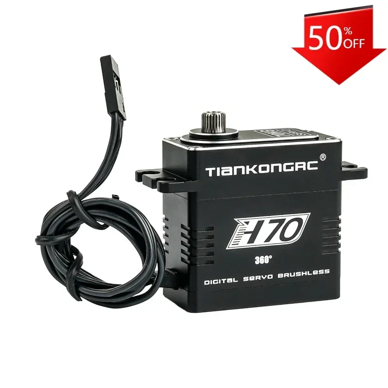 UniFly Excellent 70KG Brushless Digital Servo Metal Gear 180/270/360Degree Waterproof Aluminum Case