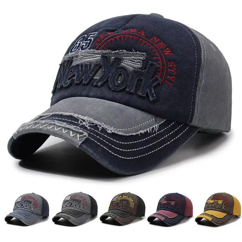 

Adjustable Unisex Washed Cotton Caps Letter Embroidery Vintage Baseball Cap Men Women Casual Outdoor Streetwear Sports Sun Hats