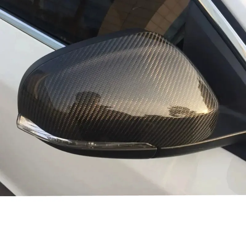 زوج من ألياف الكربون غطاء مرآة الرؤية الخلفية لفولفو XC60 V60 S60 قبعات مرآة الرؤية الجانبية اكسسوارات السيارات