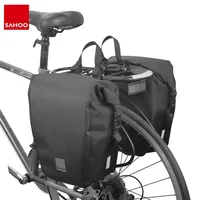 Sahoo Bicycle Rear Rack Bag W/ Shoulder Carry Belt Large Capacity 10/20L Rain Tight Taped Seaming Luggage Carrier Pannier