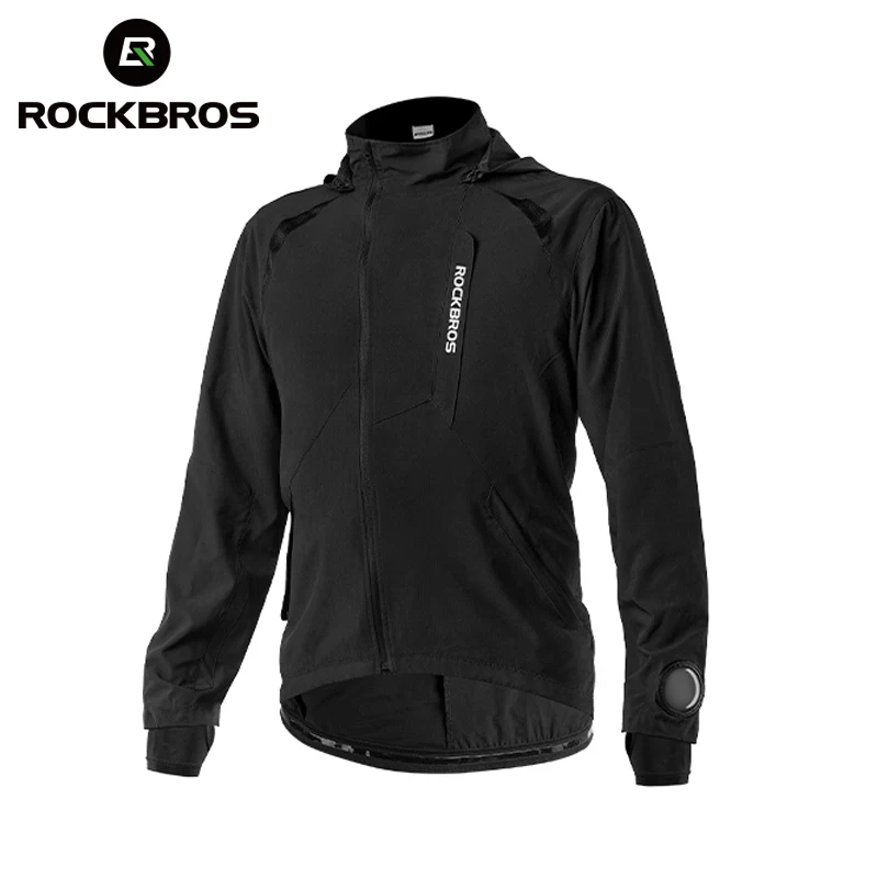 ROCKBROS Fahrradjacke mit lokaler Lieferung, winddicht, wasserdicht, aus atmungsaktivem Jersey-Gewebe, Fahrradbekleidung mit reflektierenden Elementen für Männer und Frauen, schnelltrocknender