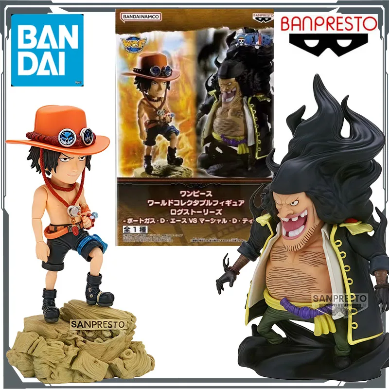 

Bandai Original One Piece Ace Vs. Tich 80 мм аниме фигурки игрушки для мальчиков Рождественский подарок Коллекционная модель украшения
