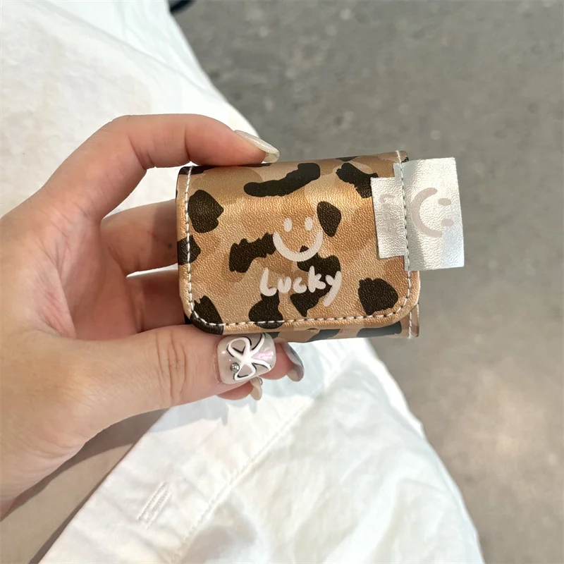 Fashion Leopard Print Cute Earphone Case For Apple Airpods Pro 2 3 1 Cover Soft Leather Headphone Charging Box Cases For Airpod