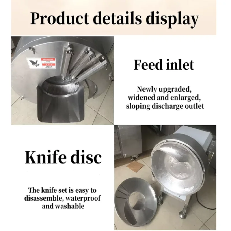 ماكينة تقطيع البطاطس المقلية التجارية الأوتوماتيكية، ماكينة تقطيع البصل والزنجبيل والخيزران
